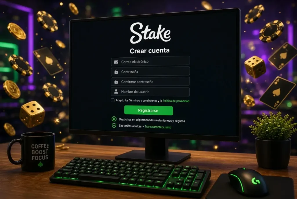Computadora con una cuenta en MyStake