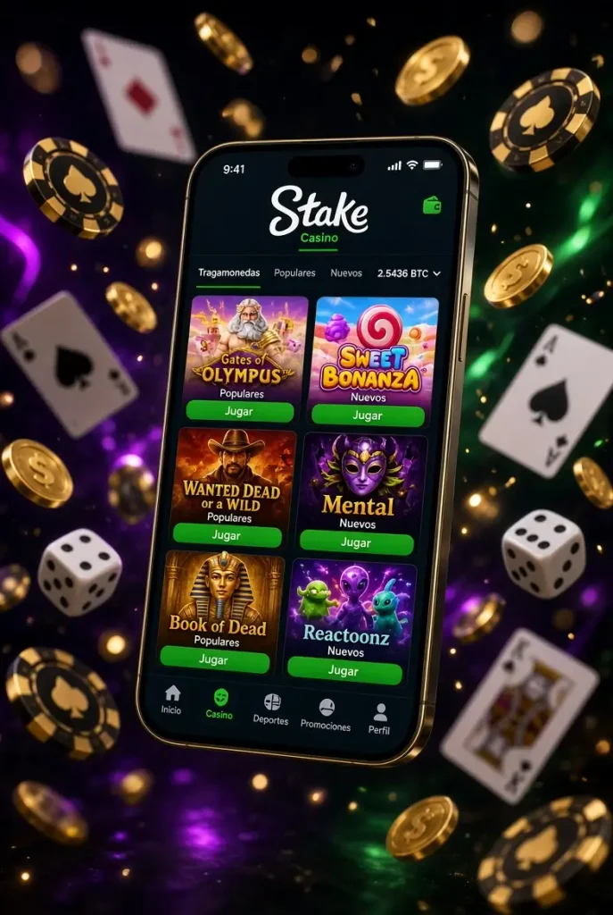 Juego de tragamonedas en teléfono móvil